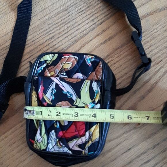 Quilted silk and leather fanny pack - Picture 5 of 6